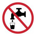 das Bild zu 'Agua no potable. Prohibido beber.' auf Deutsch