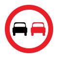 das Bild zu 'no overtaking' auf Deutsch